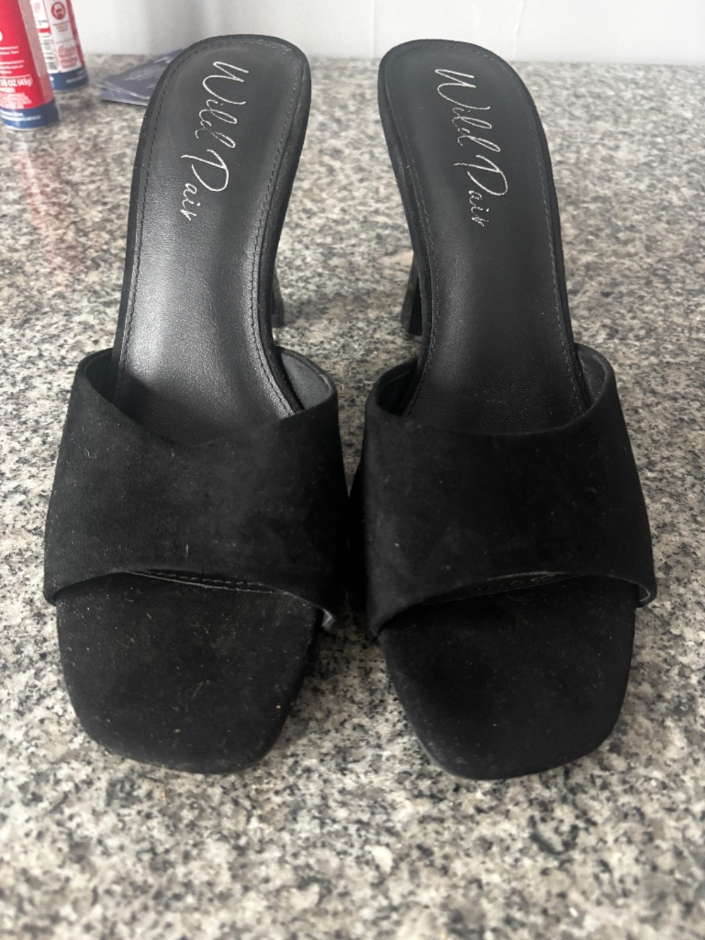 Wild pair black suede heels